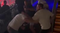 Queensland Police told Daily Mail Australia several men were thrown out of the Jai Opetaia fight night at the Gold Coast Convention Centre after engaging in a shocking brawl (pictured)