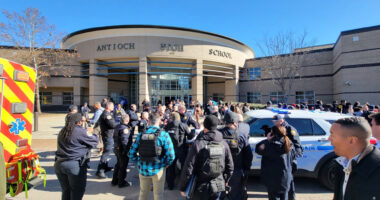 Student killed & second wounded in Antioch High school shooting as teen gunman opens fire in cafeteria then shoots self