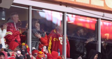 Taylor Swift joined by Caitlin Clark as she watches Travis Kelce and the Chiefs' playoff win