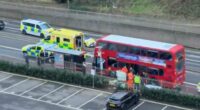 Teenage boy, 14, is stabbed to death on London bus in front of horrified passengers as police launch murder probe