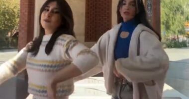 Teenage girls arrested over Instagram video showing them dancing in front of Iranian war memorial – and could face jail