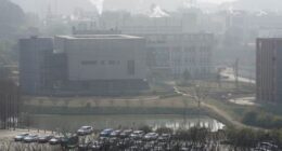 A view of the P4 lab inside the Wuhan Institute of Virology is seen after a visit by the World Health Organization team in Wuhan in China's