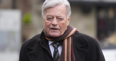 Tony Blackburn, Led Zeppelin's Robert Plant and Jeremy Vine say their last farewells to Johnnie Walker at BBC star's funeral after he died aged 79