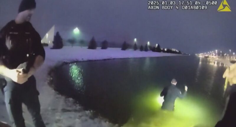 Video shows moments after car goes into pond by Obetz Amazon facility