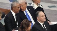 WATCH: Priceless Moments Between Obama, Trump, Pence, Jill and Kamala at Carter Funeral