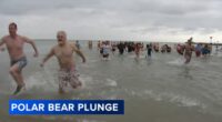 Waukegan polar plunge: Hundreds brave cold temperatures of Lake Michigan at annual 'Polar Bear Plunge'