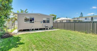 Australians on average salaries can still buy a house near the city if they are prepared to compromise - and even get in with a five per cent deposit. Hemmant, 10km east of Brisbane's city centre has a median house price of $800,342, based on CoreLogic data. But a smaller two-bedroom house (pictured) is on the market for $599,000