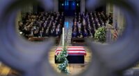 Who was at Jimmy Carter's state funeral in Washington?