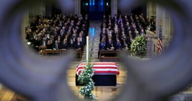 Who was at Jimmy Carter's state funeral in Washington?