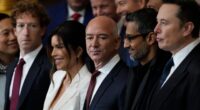 ‘Trillion dollar photo’ snapped at Trump inauguration as tycoons Bezos and Zuckerberg sit with Elon Musk & Google boss