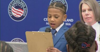 10-year-old boy shares powerful message at Cleveland Town Hall meeting after shooting death of his friend