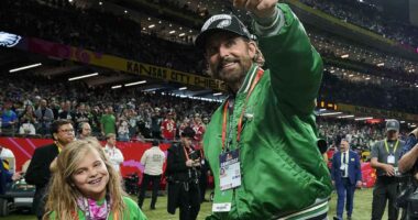 Bradley Cooper Twins With Mini-Me Daughter Lea at the 2025 Super Bowl