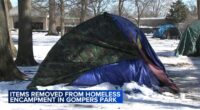 Chicago homeless encampment: City begins removal of Gompers Park tent encampment on Northwest Side