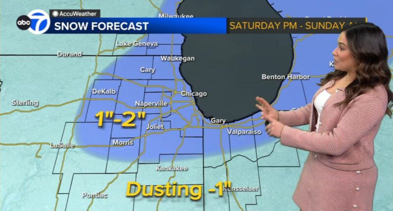 Chicago weather forecast: Chicago snow totals Saturday night into Sunday could reach 1-2 inches