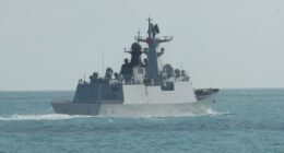 People's Liberation Army-Navy Jiangkai-class frigate Hengyang.