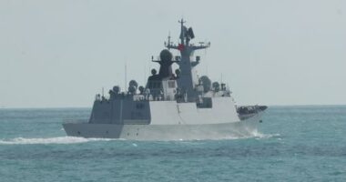 People's Liberation Army-Navy Jiangkai-class frigate Hengyang.