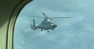 Chinese navy helicopter flies within 10 feet of Philippine patrol plane over disputed shoal