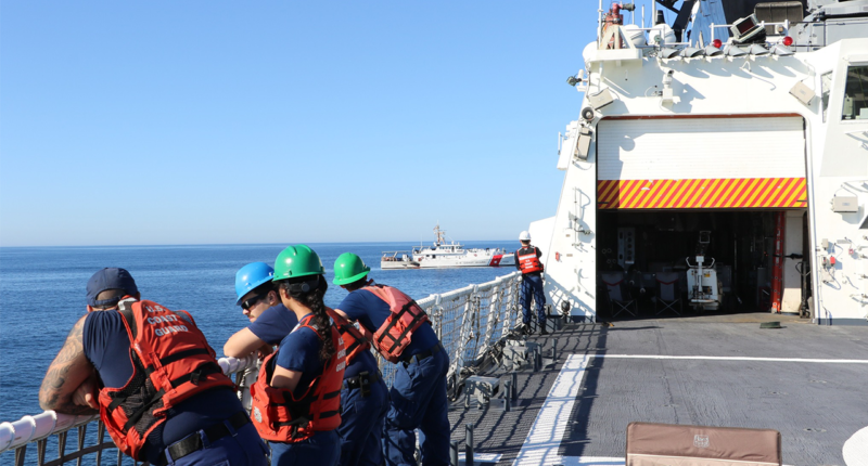 Coast Guard using ship, helicopter to search for missing crew member in Eastern Pacific Ocean