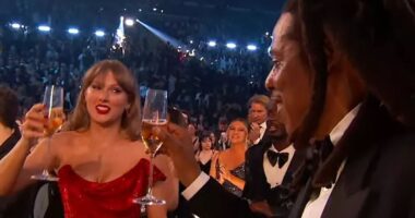 Could this be Jay Z's Hollywood comeback moment? Taylor Swift makes major show of support for the under-fire star as he attends the Grammys with big-winning wife Beyoncé and glam daughter Blue Ivy