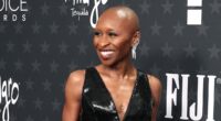 Cynthia Erivo dazzles in a daringly plunging sequinned gown as she joins Colin Farrell and Jessica Gunning leading the British and Irish stars at the annual Critics Choice Awards