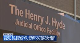 DuPage County lawmakers to vote whether to remove late Congressman Henry Hyde's name from courthouse