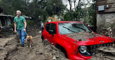 Eastern U.S. braces for flooding while fire-damaged California city now faces mudslides