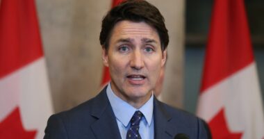 Embarrassing moment hot mic catches Justin Trudeau revealing fears over Trump’s plan to ‘annex Canada’