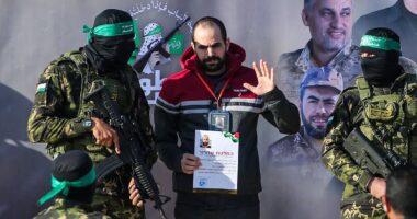 Hamas release two more Israeli hostages including father of boys, four and nine months old, who were youngest hostages and who terror group said were killed along with their mother in Israeli airstike