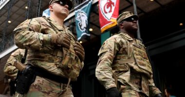 Heavily armed soldiers patrol New Orleans for Super Bowl as security sources confirm active threats ahead of Trump visit