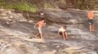 Horror moment rugby player, 28, leaps to his death tombstoning off 60ft cliff in front of traumatised crowd