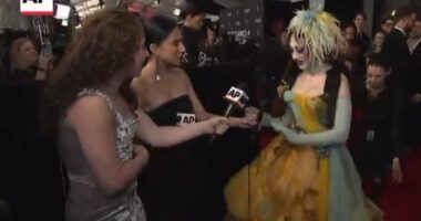 Humiliating moment Grammy winning A-list singer gets CUT OFF mid interview as reporter rushes off to speak to Chappell Roan