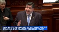 Illinois Governor JB Pritzker getting national attention for speaking out against President Donald Trump during budget address