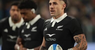 Departing All Blacks legend TJ Perenara made a huge statement as he led the haka for a record 64th time against Italy