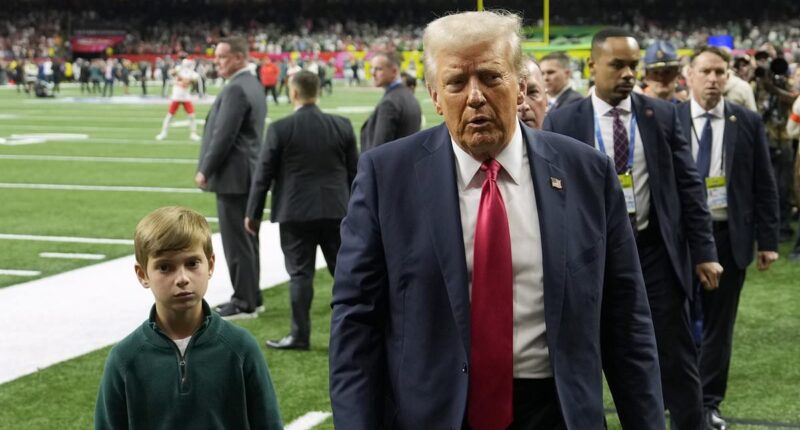 Ivanka Trump's son becomes unexpected star at 2025 Super Bowl thanks to his behavior with grandpa Donald