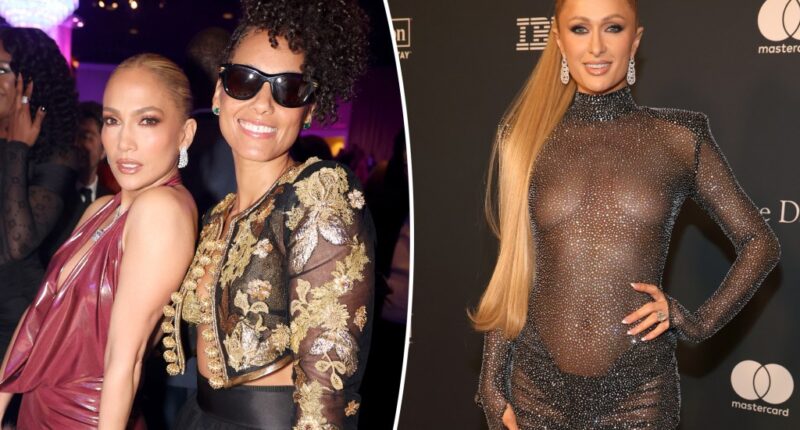 Jennifer Lopez, Paris Hilton, Alicia Keys and more come out for Clive Davis’ pre-Grammy party