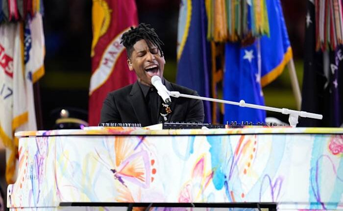 Jon Batiste's reimagined Super Bowl anthem highlighted wife's painting and set stage for new music