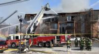 Justice, Illinois fire: Firefighters battling apartment building fire on South 88th Terrace, at least 16 units destroyed