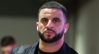 Kyle Walker arrives at the San Siro as England full back expected to make his debut for AC Milan against city rivals Inter TONIGHT - with his wife Annie Kilner set to be in the crowd to support him