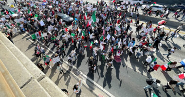 LA protest: Thousands of anti-ICE protesters block 101 Freeway, streets in downtown Los Angeles