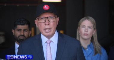 Peter Dutton speaking to the media today.