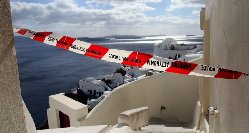 Magnitude 5.2 earthquake rocks area near Santorini after days of tremors and thousands forced to flee holiday island