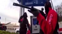 Masked robbers point ARs at guard in bold ATM heist caught on chilling video