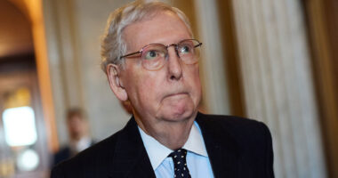 Mitch McConnell, 82, falls down stairs & senators rush to help just weeks after scary tumble left him bloody and bruised