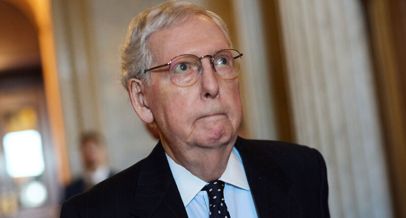 Mitch McConnell, 82, falls down stairs & senators rush to help just weeks after scary tumble left him bloody and bruised