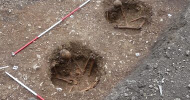 Mystery Iron Age skeletons discovered in bizarre seated positions & facing same direction at ancient burial site