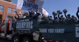 Philly Eagles parade live: Philadelphia fans celebrate Eagles Super Bowl victory on Valentine's Day