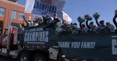 Philly Eagles parade live: Philadelphia fans celebrate Eagles Super Bowl victory on Valentine's Day