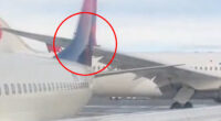 Plane crashes into packed Delta jet at Seattle airport & slices through aircraft just days after mid-air collision in DC