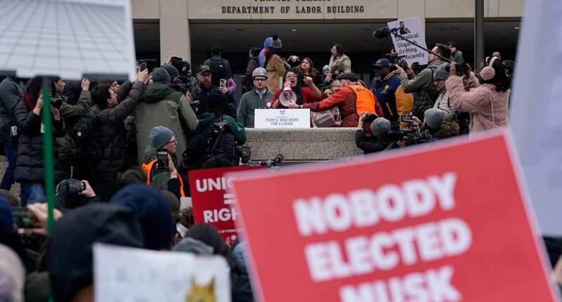 Protests erupt around the country against the new Trump administration's policies