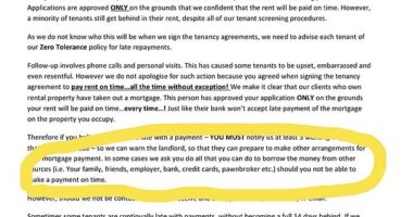 Ray White Bankstown, in Sydney, is facing backlash from renters over its old 'zero tolerance policy for late rent payments' which recommended tenants take out loans to pay rent